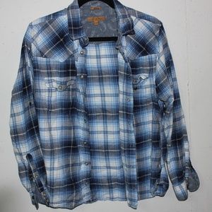 Blue Flannel Jacas Girlfriend